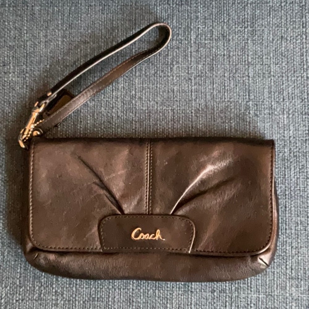 Coach snap wristlet
